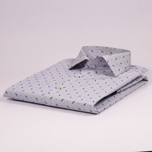 MK Light Blue Printed Shirt